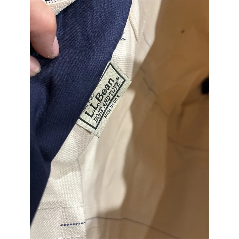 ll bean tote large zip Navy Blue